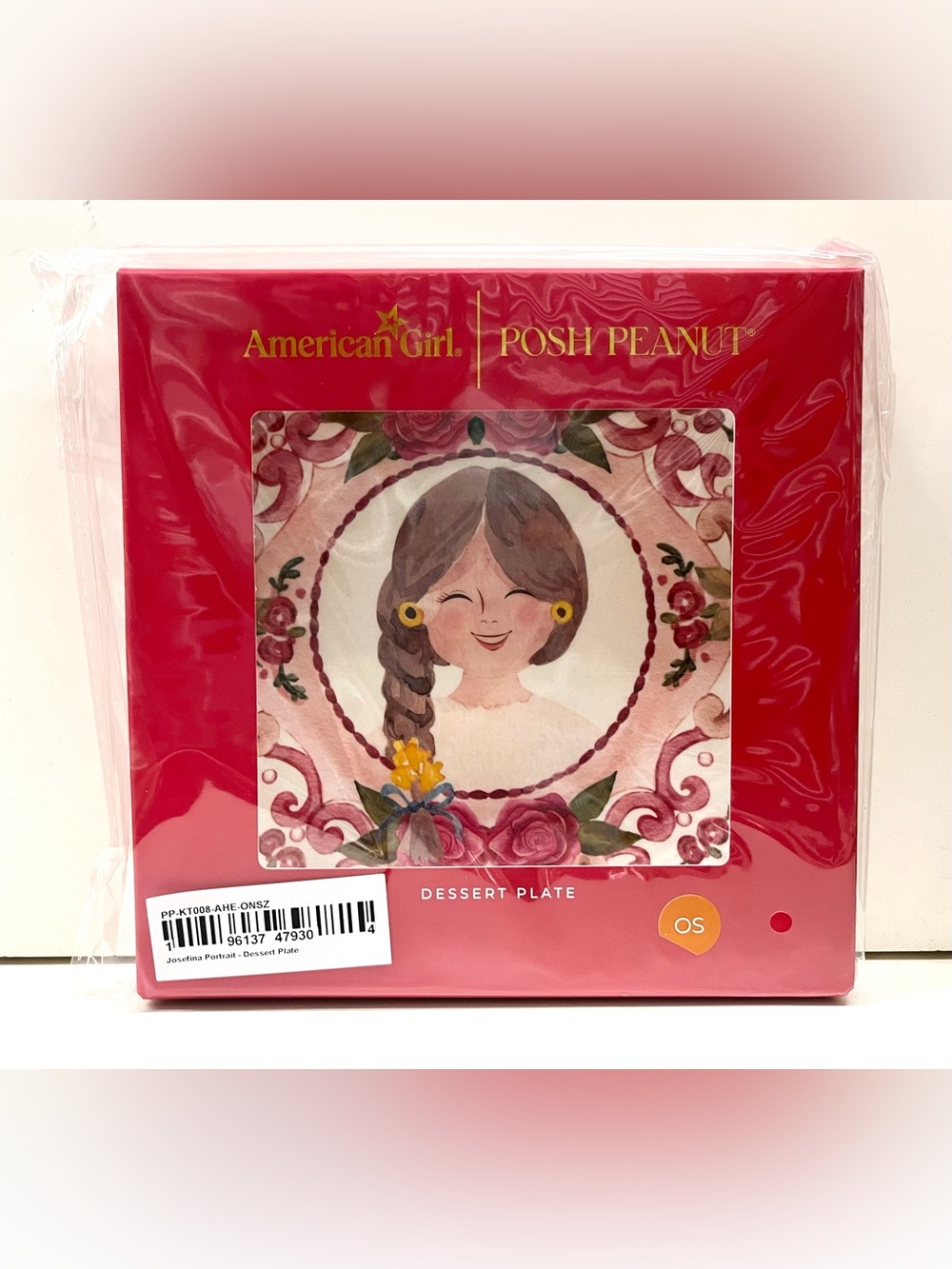 NIB Special Edition Collectible Posh Peanut American Girl Josefina dessert plate